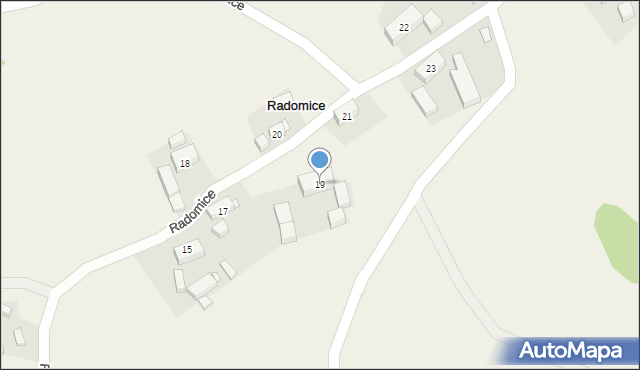 Radomice, Radomice, 19, mapa Radomice