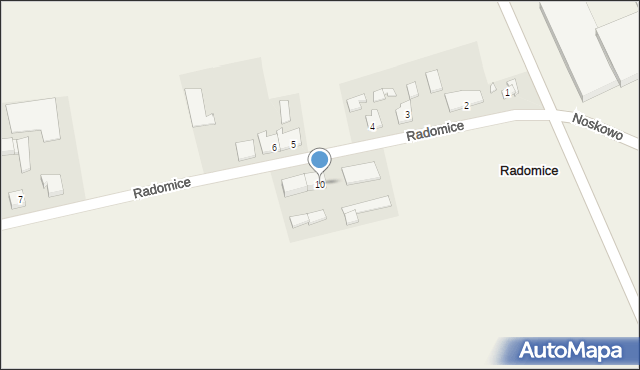 Radomice, Radomice, 10, mapa Radomice