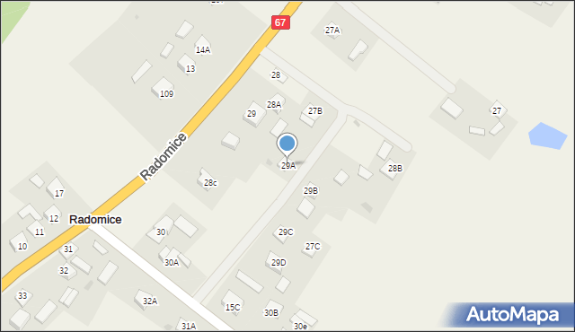 Radomice, Radomice, 29A, mapa Radomice