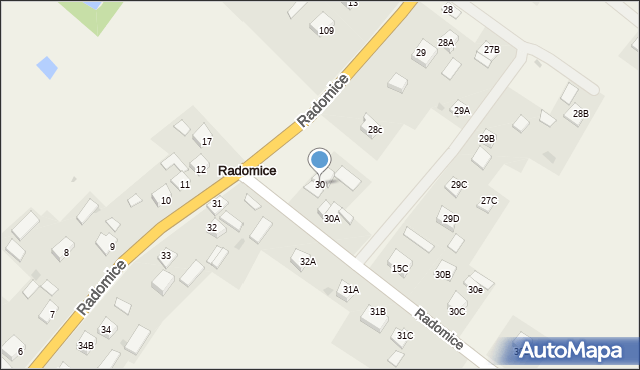Radomice, Radomice, 30, mapa Radomice