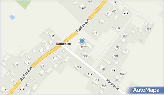 Radomice, Radomice, 30, mapa Radomice