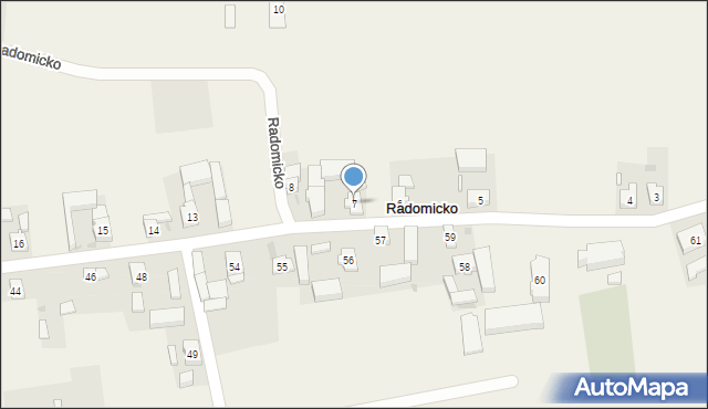 Radomicko, Radomicko, 7, mapa Radomicko