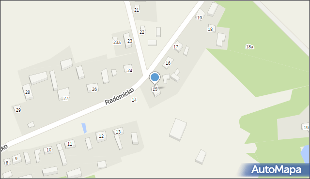 Radomicko, Radomicko, 15, mapa Radomicko