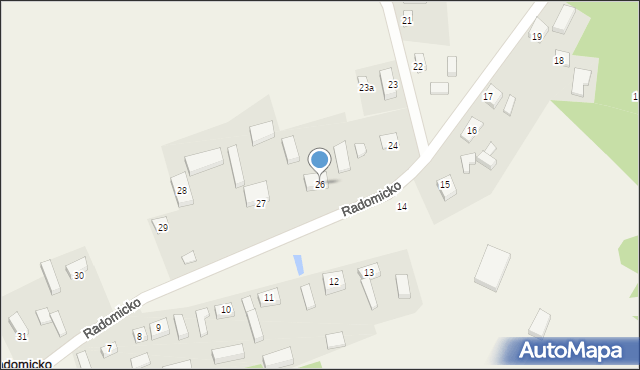 Radomicko, Radomicko, 26, mapa Radomicko