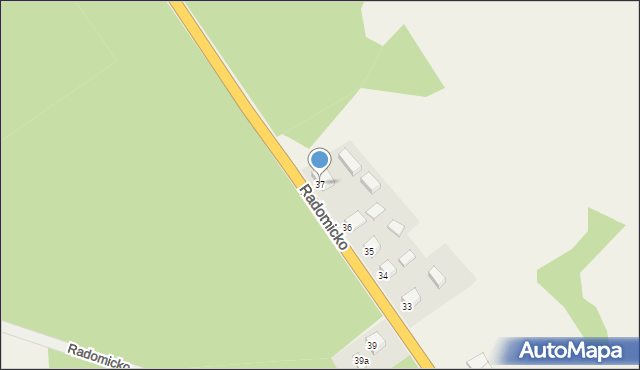 Radomicko, Radomicko, 37, mapa Radomicko