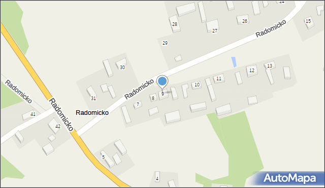 Radomicko, Radomicko, 9, mapa Radomicko