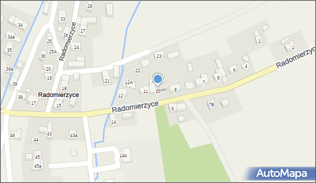 Radomierzyce, Radomierzyce, 10, mapa Radomierzyce