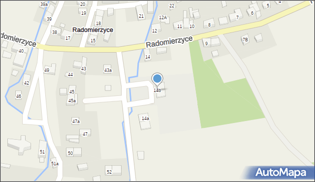 Radomierzyce, Radomierzyce, 14b, mapa Radomierzyce