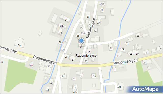 Radomierzyce, Radomierzyce, 19, mapa Radomierzyce