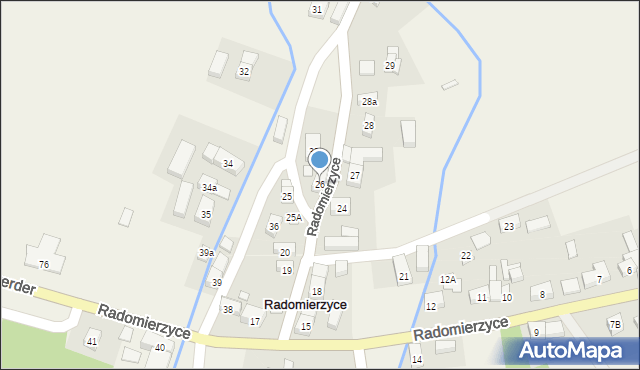 Radomierzyce, Radomierzyce, 26, mapa Radomierzyce