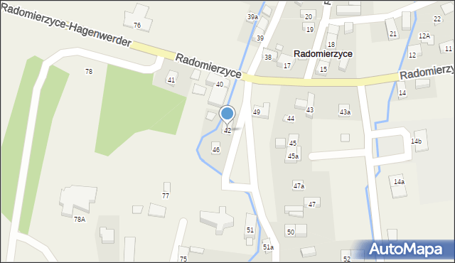 Radomierzyce, Radomierzyce, 42, mapa Radomierzyce