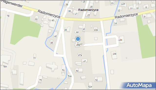 Radomierzyce, Radomierzyce, 45a, mapa Radomierzyce