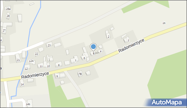 Radomierzyce, Radomierzyce, 5, mapa Radomierzyce