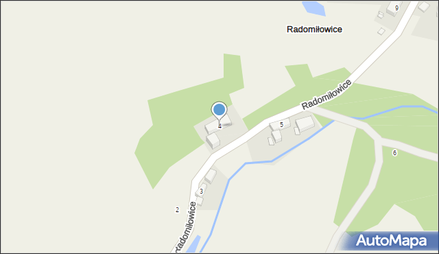 Radomiłowice, Radomiłowice, 4, mapa Radomiłowice