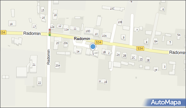 Radomin, Radomin, 1, mapa Radomin