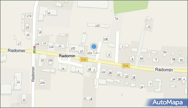 Radomin, Radomin, 10B, mapa Radomin