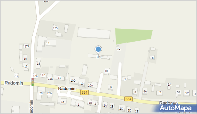 Radomin, Radomin, 10C, mapa Radomin