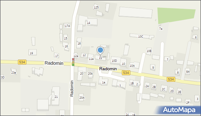 Radomin, Radomin, 11, mapa Radomin