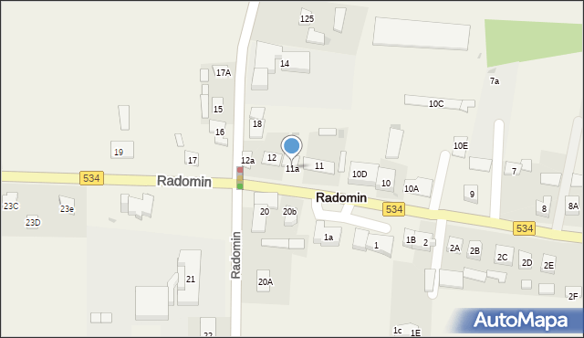 Radomin, Radomin, 11a, mapa Radomin