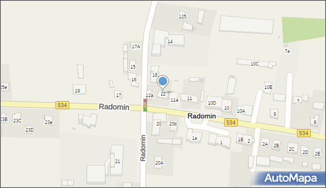 Radomin, Radomin, 12, mapa Radomin