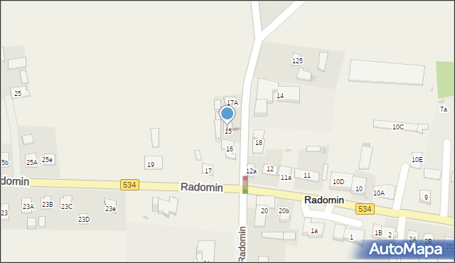 Radomin, Radomin, 15, mapa Radomin