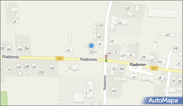 Radomin, Radomin, 17, mapa Radomin