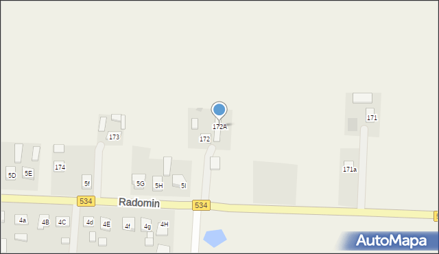 Radomin, Radomin, 172A, mapa Radomin