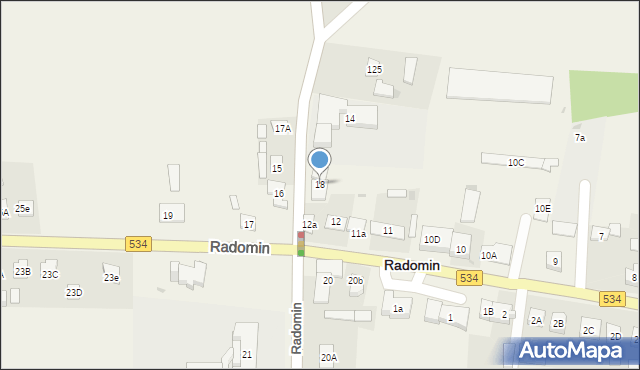 Radomin, Radomin, 18, mapa Radomin