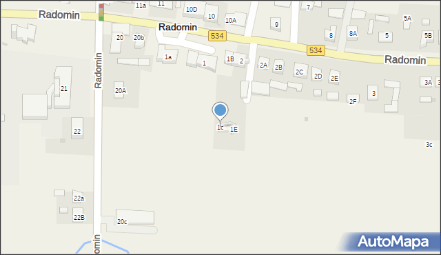 Radomin, Radomin, 1c, mapa Radomin