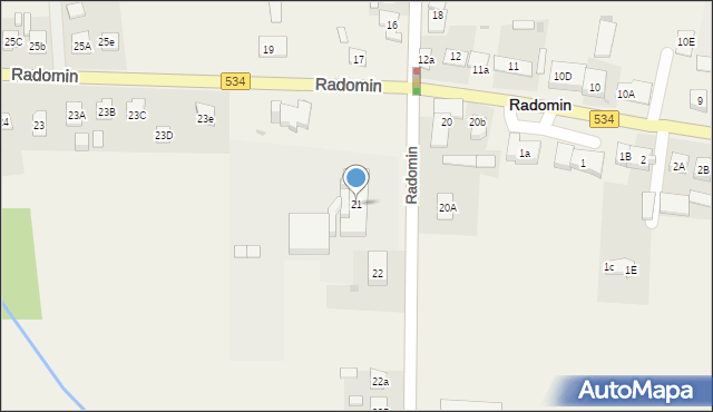 Radomin, Radomin, 21, mapa Radomin