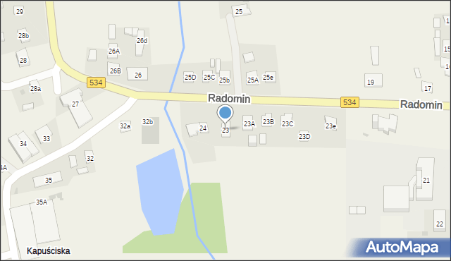 Radomin, Radomin, 23, mapa Radomin