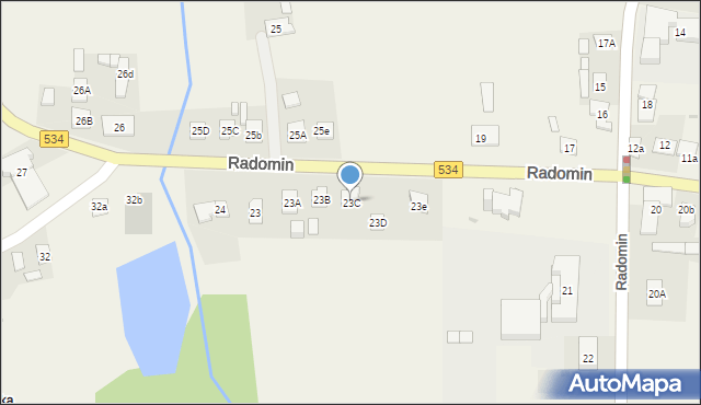 Radomin, Radomin, 23C, mapa Radomin