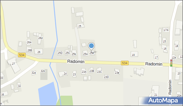 Radomin, Radomin, 25e, mapa Radomin