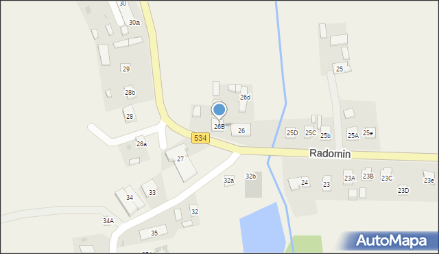 Radomin, Radomin, 26B, mapa Radomin