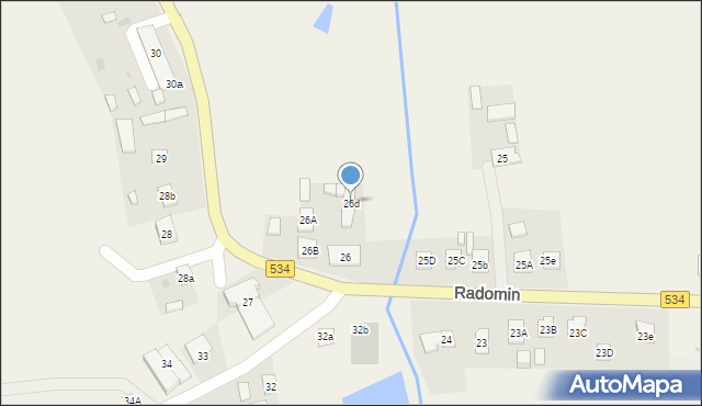 Radomin, Radomin, 26d, mapa Radomin