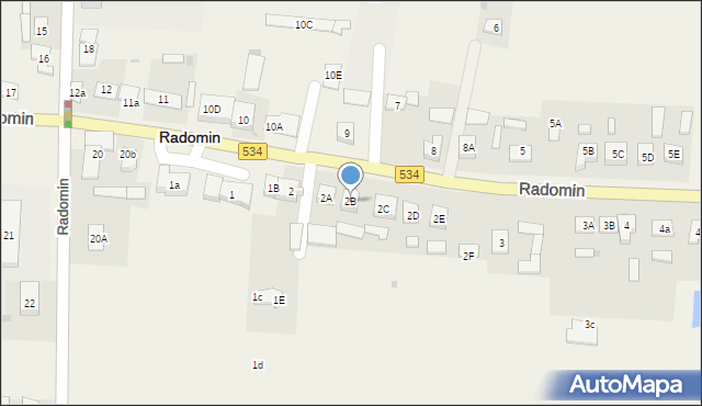 Radomin, Radomin, 2B, mapa Radomin