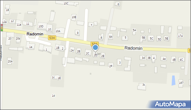 Radomin, Radomin, 2D, mapa Radomin