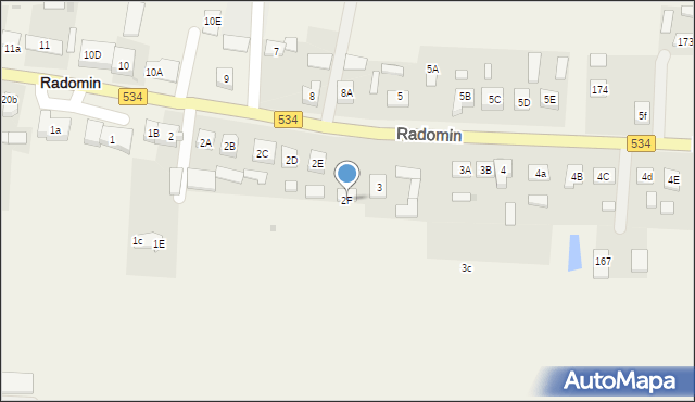 Radomin, Radomin, 2F, mapa Radomin