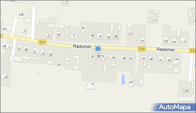 Radomin, Radomin, 3B, mapa Radomin