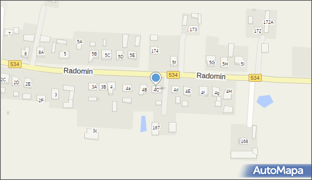 Radomin, Radomin, 4C, mapa Radomin