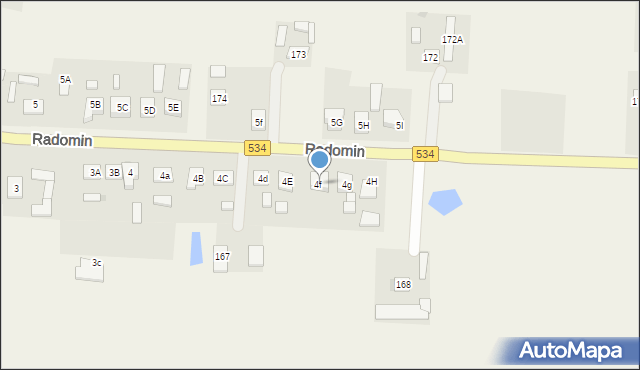 Radomin, Radomin, 4f, mapa Radomin