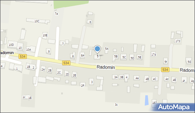 Radomin, Radomin, 5, mapa Radomin