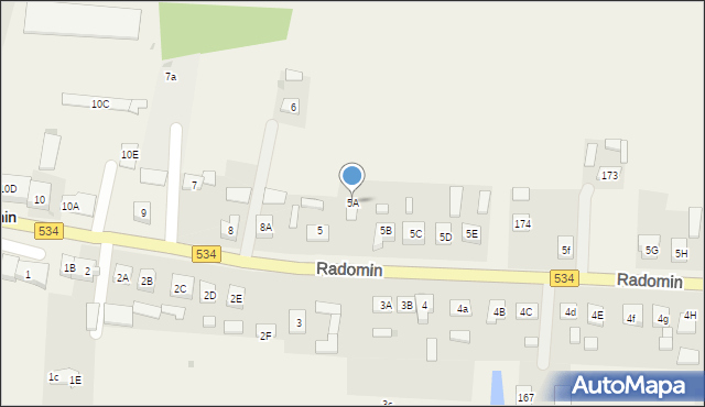 Radomin, Radomin, 5A, mapa Radomin