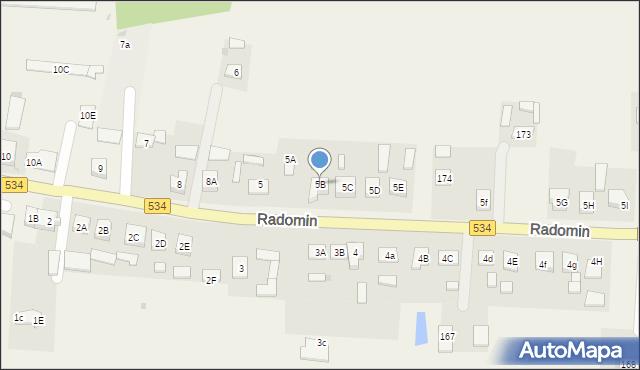 Radomin, Radomin, 5B, mapa Radomin