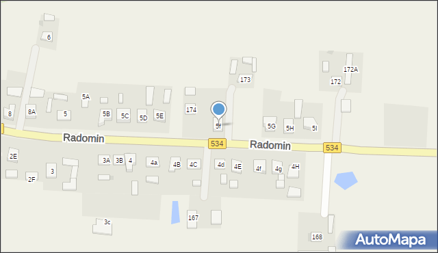 Radomin, Radomin, 5f, mapa Radomin