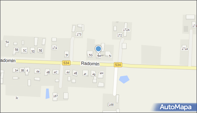 Radomin, Radomin, 5H, mapa Radomin