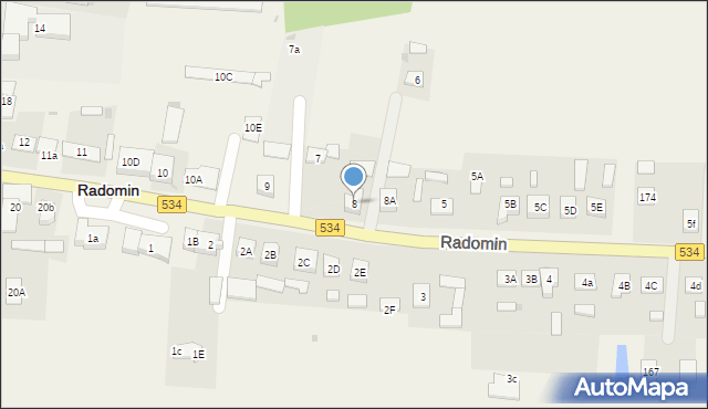 Radomin, Radomin, 8, mapa Radomin