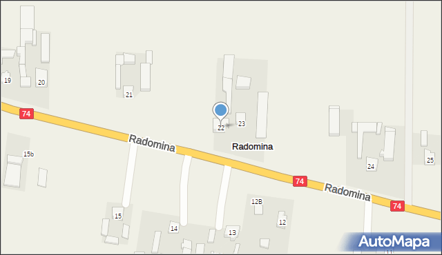 Radomina, Radomina, 22, mapa Radomina