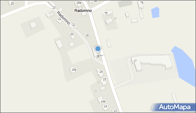 Radomno, Radomno, 18, mapa Radomno