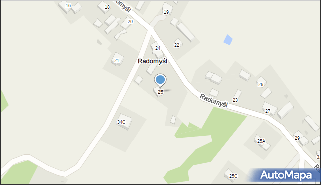 Radomyśl, Radomyśl, 25, mapa Radomyśl
